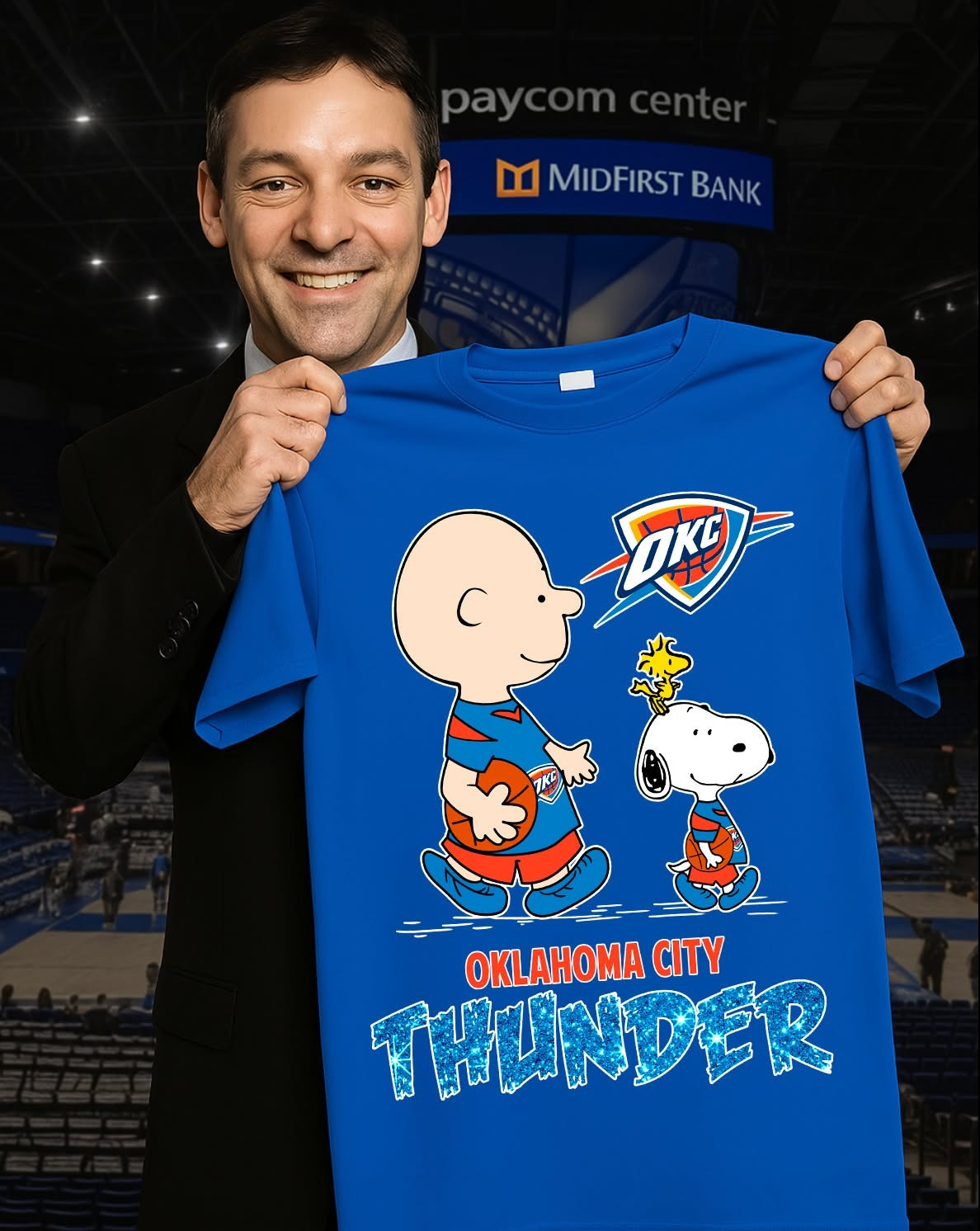 OKC Oklahoma City Thunder Peanuts T-Shirt Charlie Brown Snoopy Merch Cute Gifts For Fans