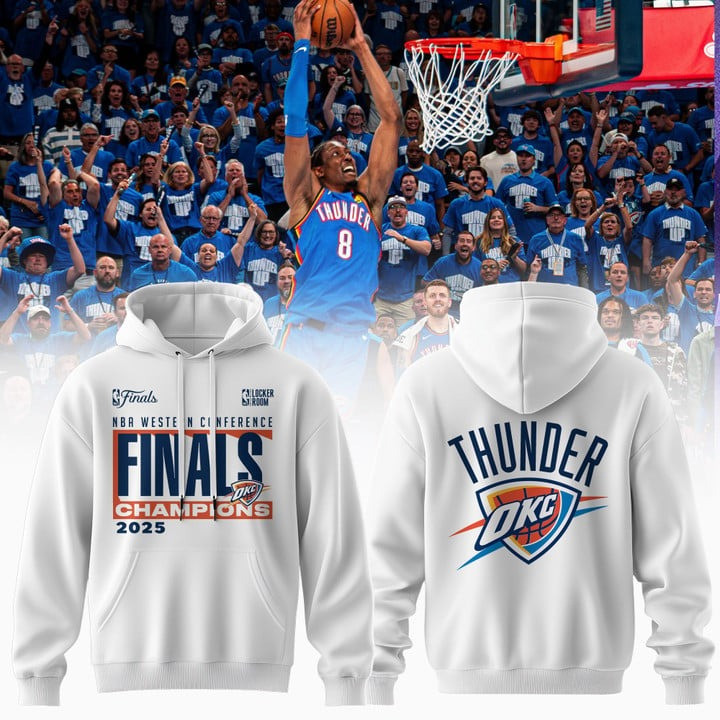 OKC Oklahoma City Thunder Western Conference Champions Hoodie 2025 NBA Merch Best Gifts