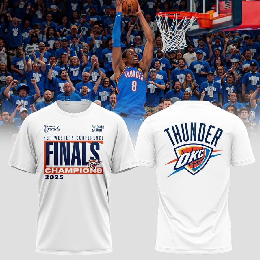 OKC Oklahoma City Thunder Western Conference Champions Shirt 2025 NBA Merch Apparel Gifts