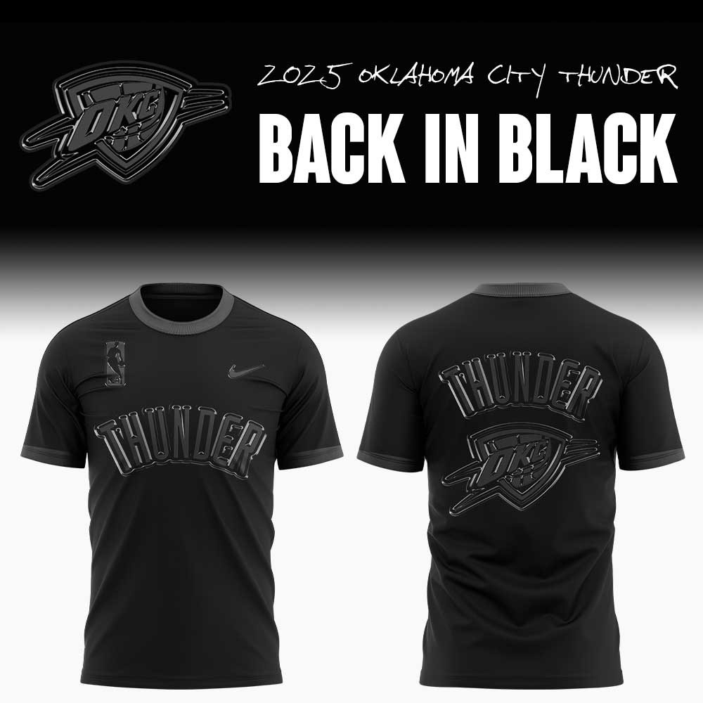 OKC Thunder Back In Black Game T-Shirt Champions Celebration Tee Gift For Sports Enthusiasts