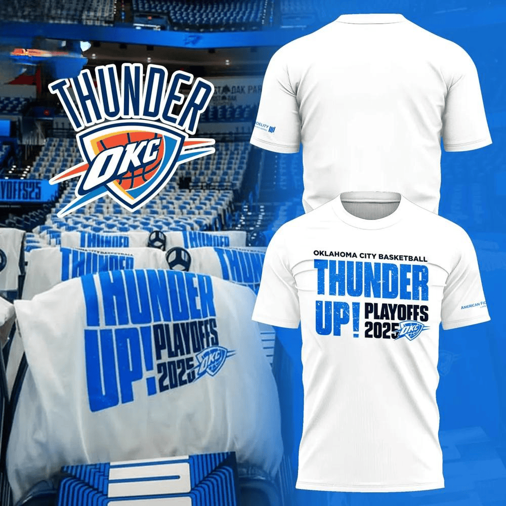 OKC Thunder Basketball Playoffs 2025 T-Shirt Presents For Basketball Fans