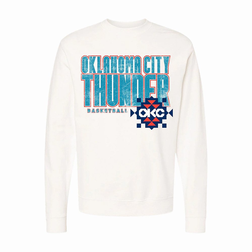 OKC Thunder Basketball Sweatshirt NBA Western Conference Playoffs 2026 Apparel Game Day Gear For Him