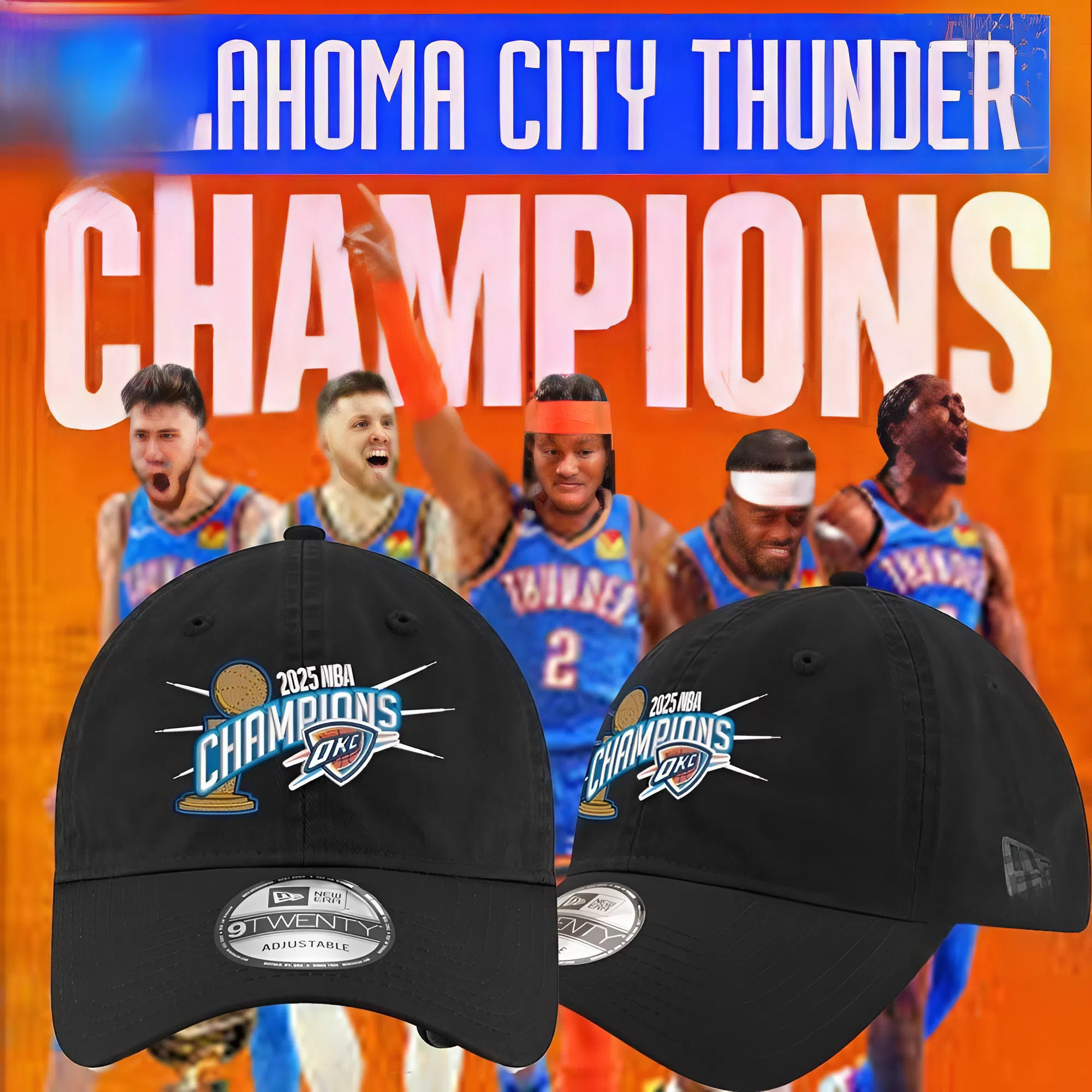 OKC Thunder Championship Hat NBA Cap For Game Day Gift For OKC Thunder Fans