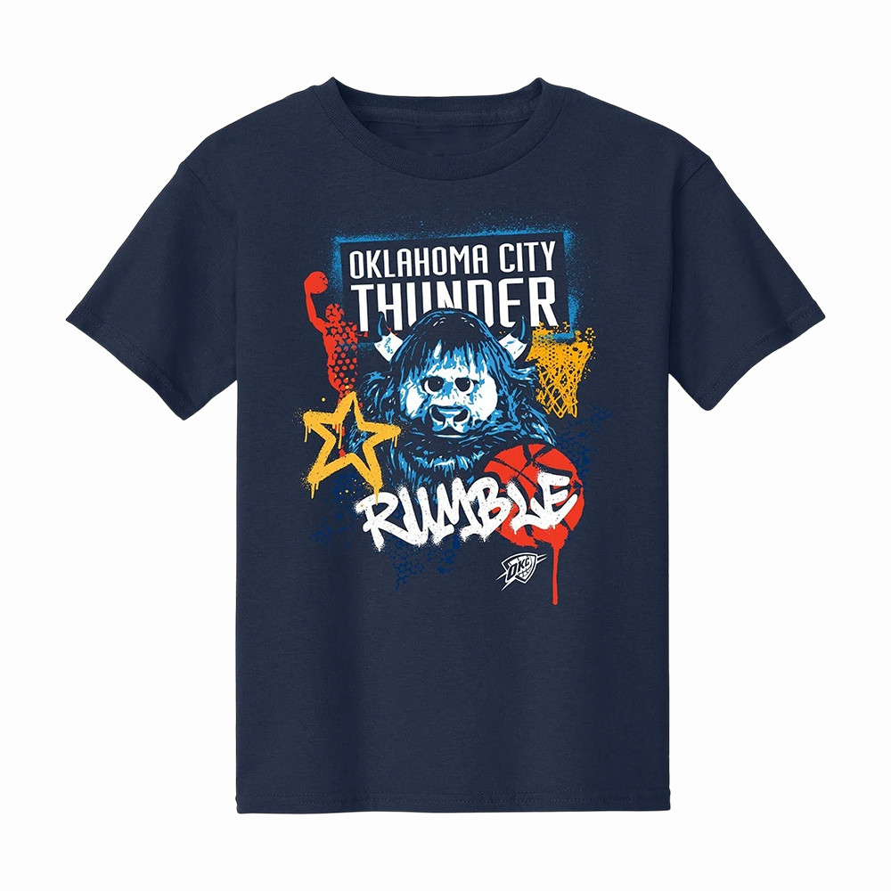OKC Thunder IOG Rumble Graffiti T-Shirt Oklahoma City Thunder Merch Basketball Lover Gear