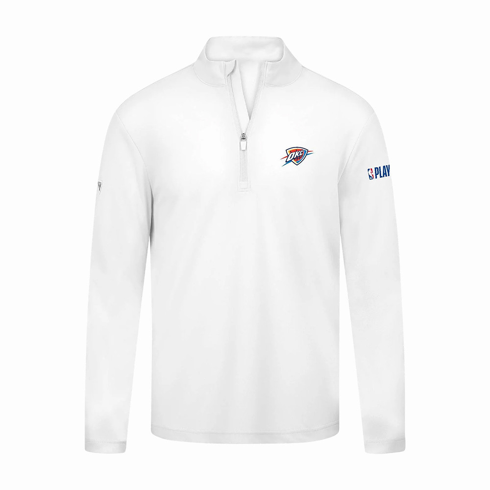 OKC Thunder Levelwear Playoffs Basketball Quarter Zip Sweatshirt NBA Western Conference Playoffs 2026 Apparel Gift For Men