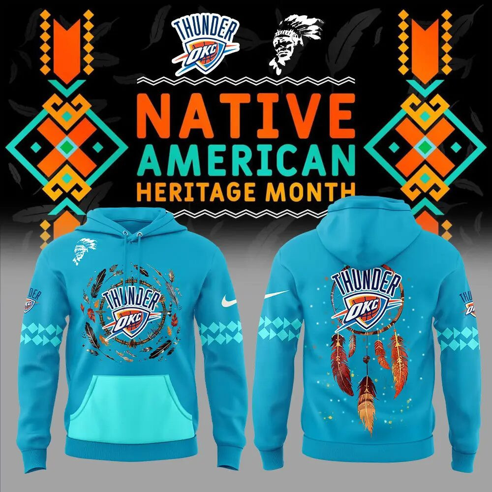 OKC Thunder Native American Month Limited Edition Hoodie Gifts For Father