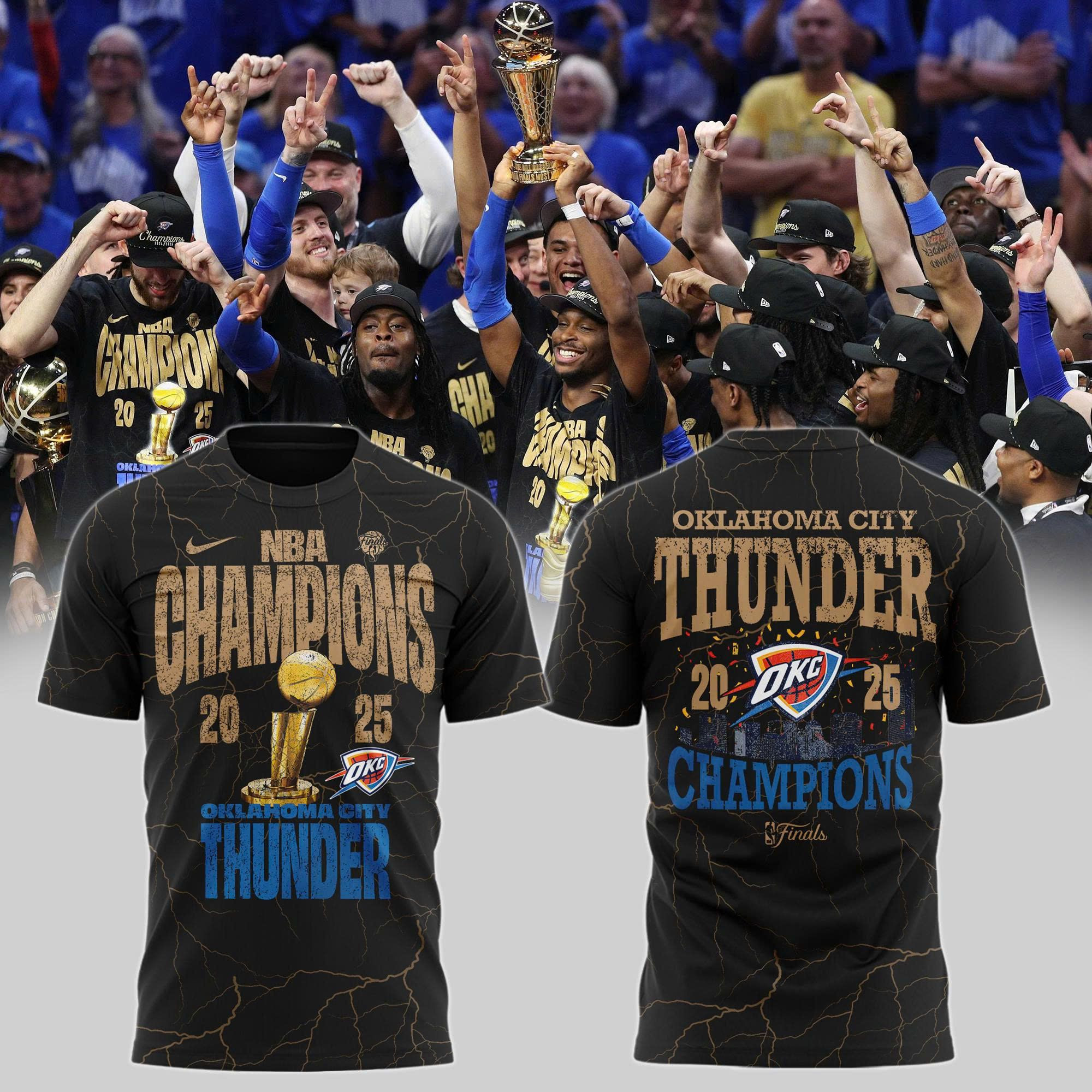 OKC Thunder NBA Champions T-Shirt OKC Thunder Merch Gift For Basketball Fans