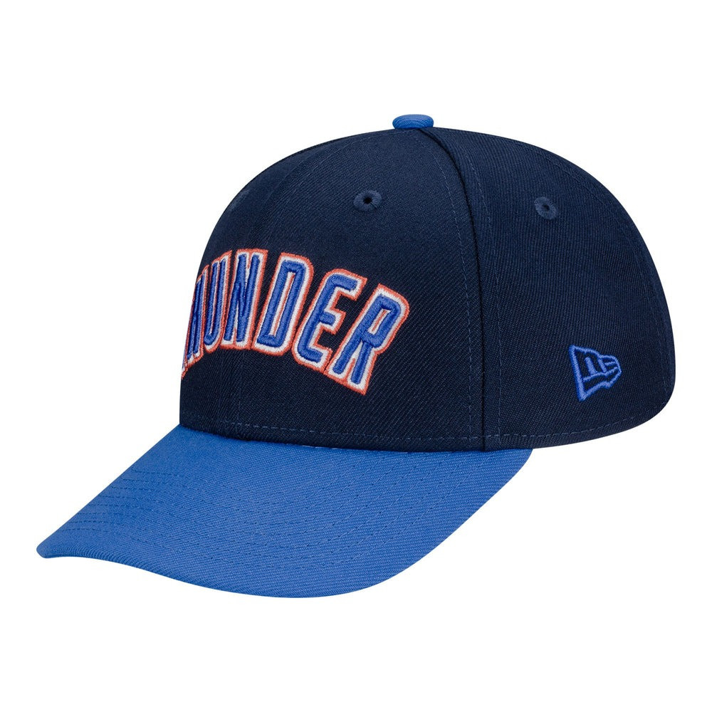 OKC Thunder New Era Wordmark Two-Tone Adjustable Hat Basketball Enthusiast Gifts