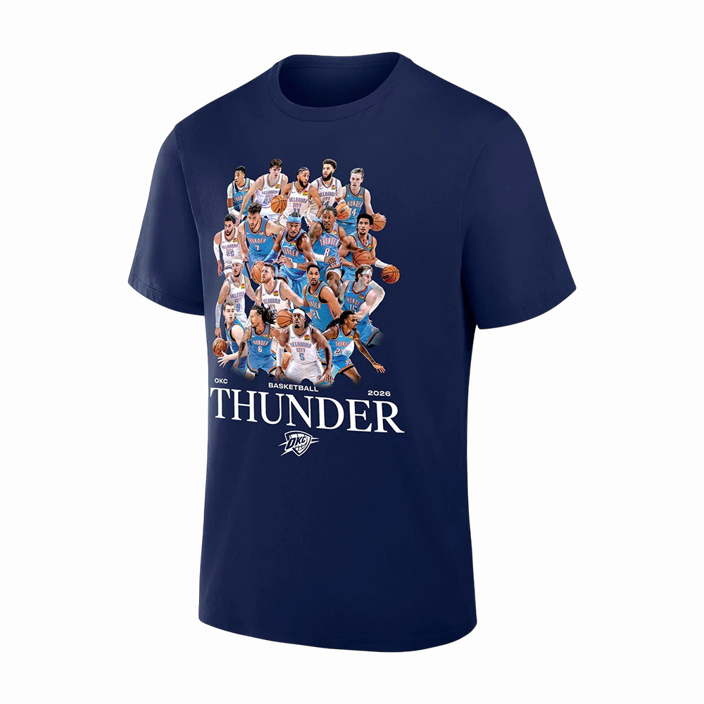 OKC Thunder Playoffs Roster T-Shirt Oklahoma City Thunder 2026 NBA Playoffs Shirt Basketball Gear