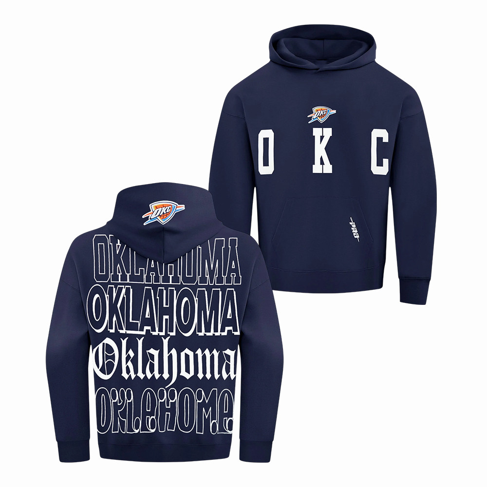 OKC Thunder Pro Standard Repeat Billboard Hoodie Oklahoma City Thunder Apparel Fans Gear