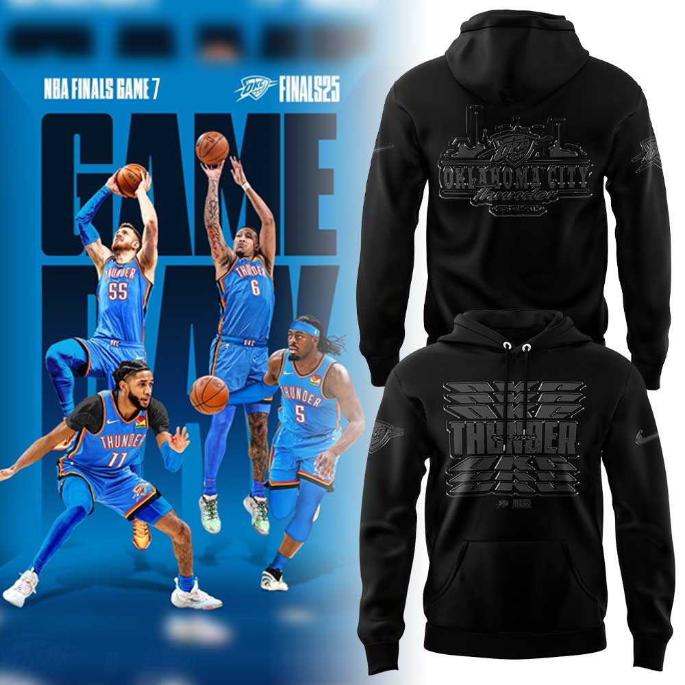 Okc Thunder Shirt Back In Black Game 7 Hoodie Exclusive Fan Collectible Gift For Friends