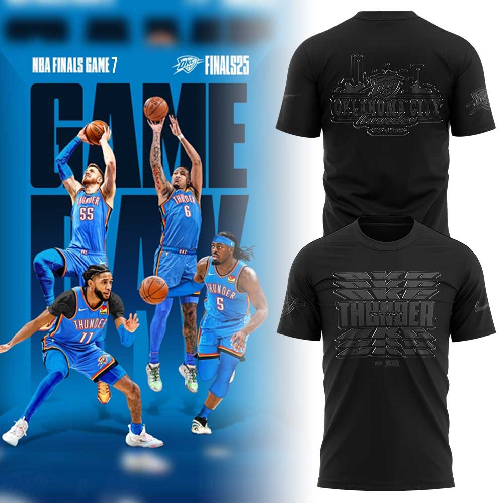 OKC Thunder Shirt Back In Black NBA Champions T-Shirt Exclusive Fan Collectible Gift For NBA Friends
