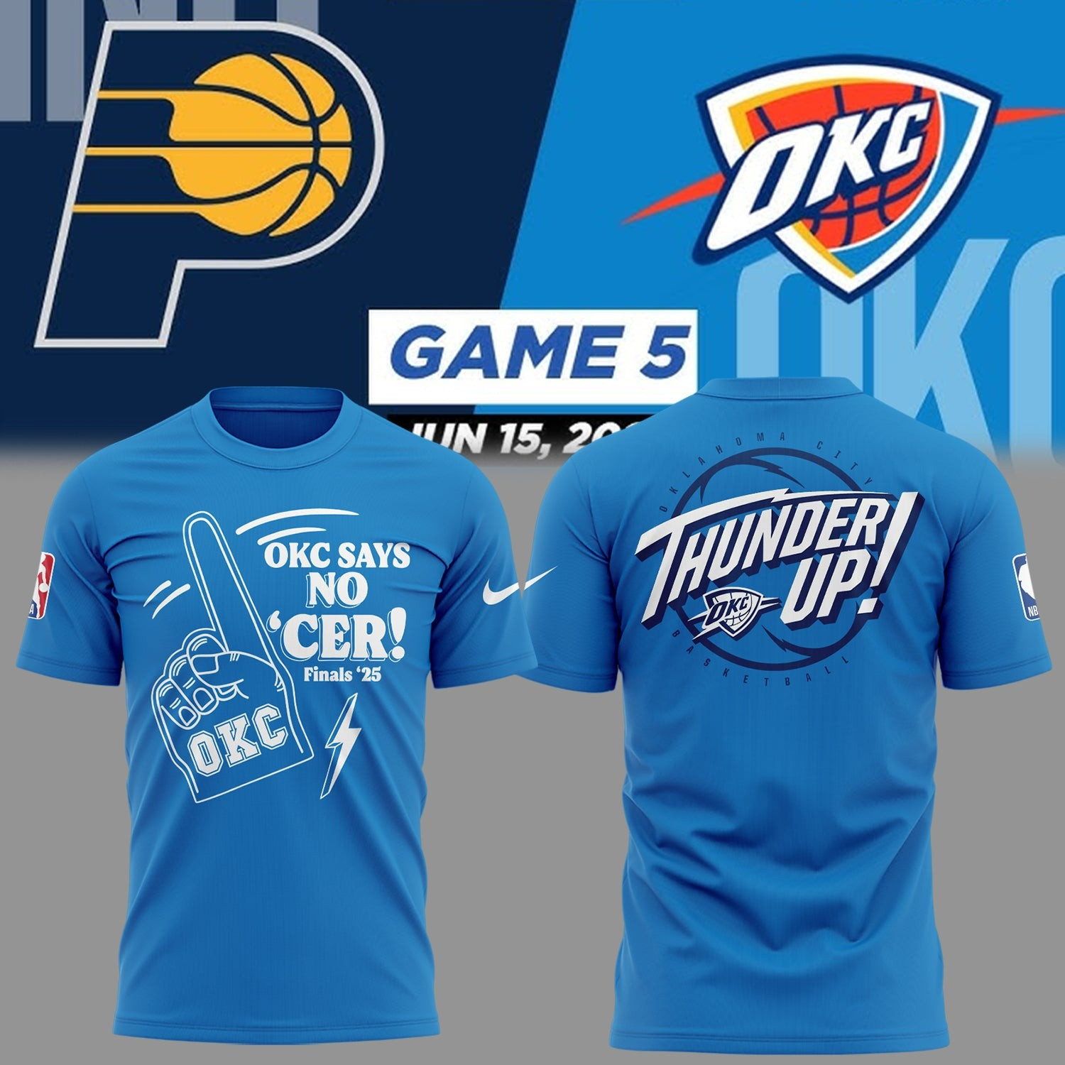 OKC x Say No Cer Final Game 5 2025 T-Shirt Unique Gifts For Basketball Fans