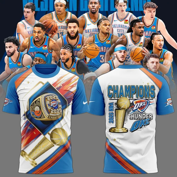 Oklahoma City OKC Thunder Champions NBA Finals 2025 Shirt Basketball Lover Fan Merch Gifts