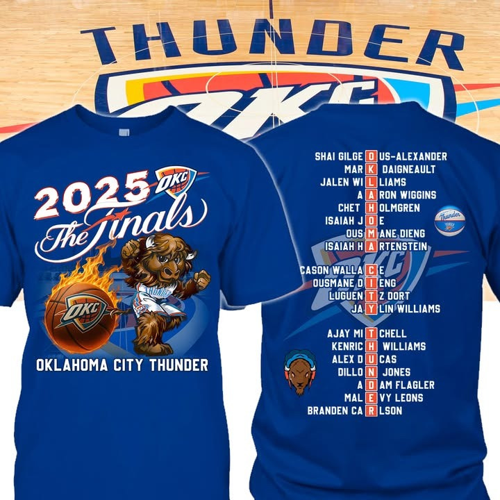 Oklahoma City OKC Thunder The Finals NBA 2025 Shirt Blue Basketball Fan Merch Unique Gifts