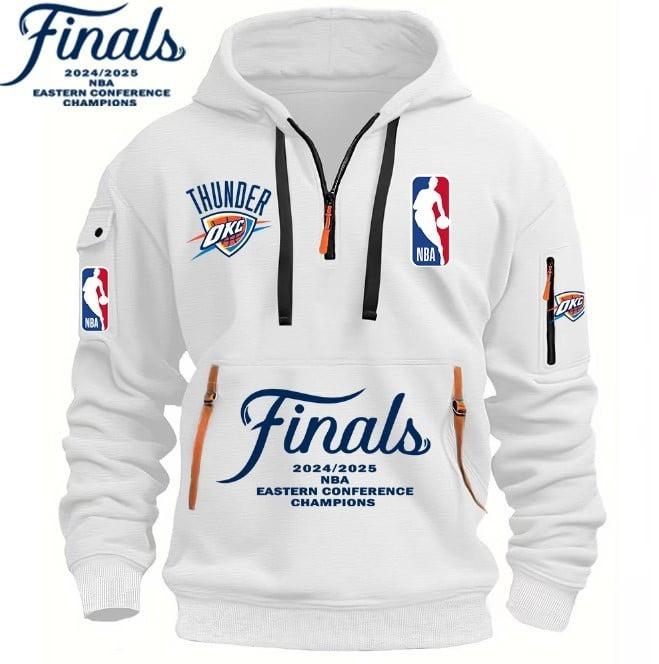 Oklahoma City OKC Thunder Western Conference Champions Quarter Zip Hoodie 2025 Fan Merch