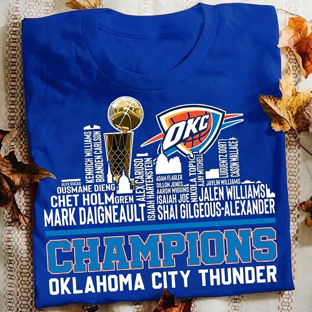 Oklahoma City Thunder 2025 NBA Champions T-Shirt Team Players Gift For Basketball Fans