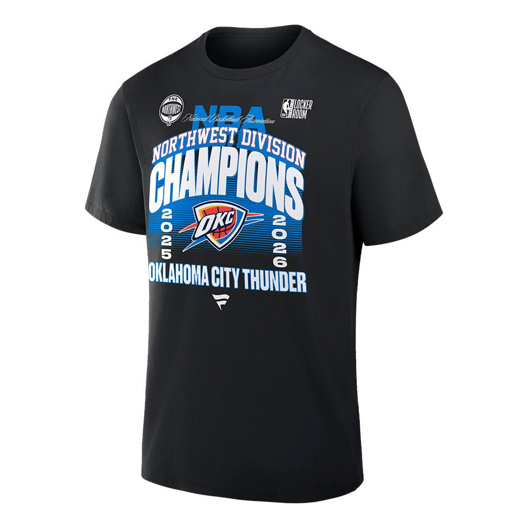 Oklahoma City Thunder 2026 Division Champions Locker Room T-Shirt NBA Playoffs 2026 Clothing