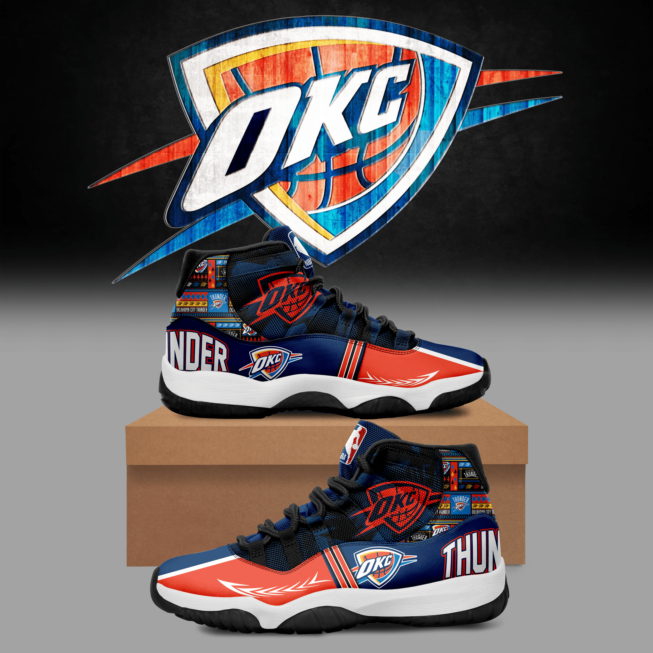 Oklahoma City Thunder Air Jordan 11 Cool Gifts For Basketball Fans