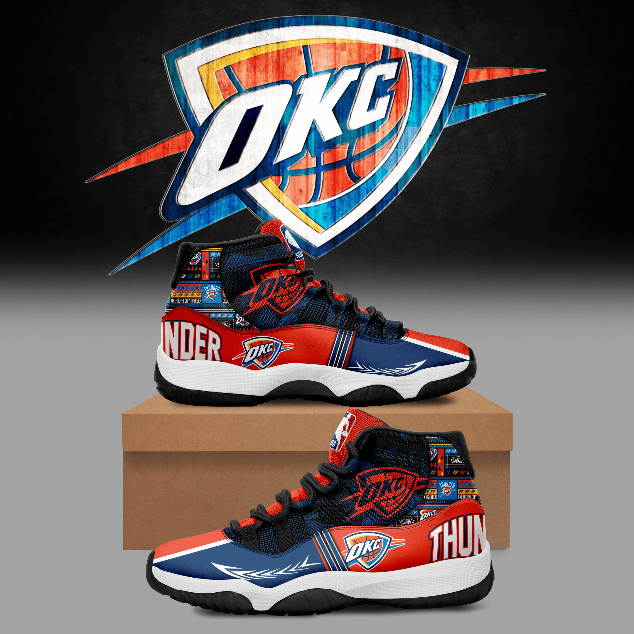 Oklahoma City Thunder Aj11 Sneakers Best Gifts For Boyfriend