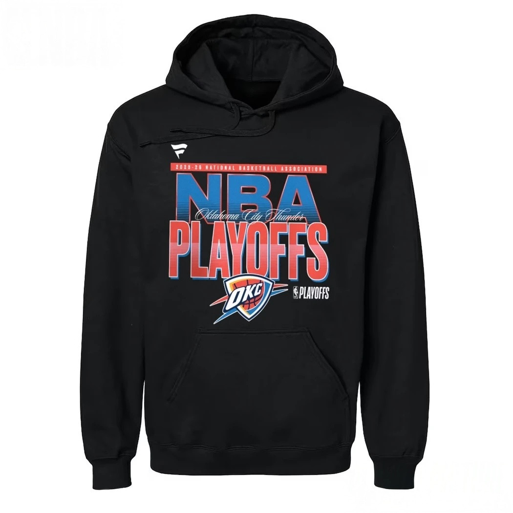 Oklahoma City Thunder Black 2026 Hoodie NBA Playoffs Merch Gifts For Streetwear Fans