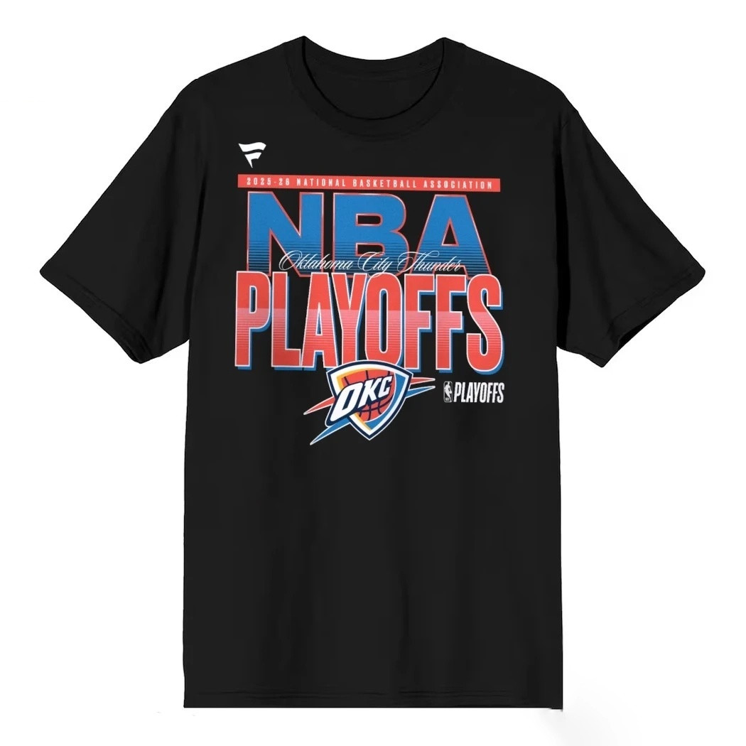 Oklahoma City Thunder Black 2026 NBA Playoffs T-Shirt Basketball Lover Shirt Best Fans Gift