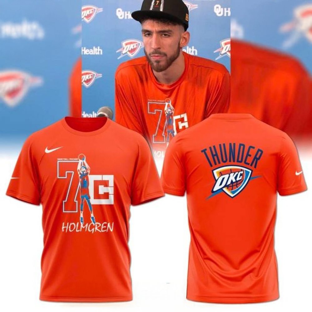 Oklahoma City Thunder Chet Holmgren 7C Special T-Shirt Thunder Merch Unique Basketball Gifts For Fans