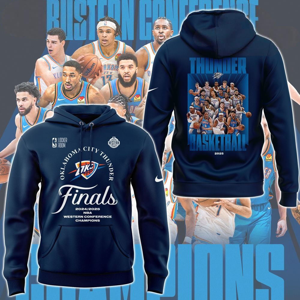 Oklahoma City Thunder Final 2025 NBA Western Conference Champions Hoodie Husband Gifts