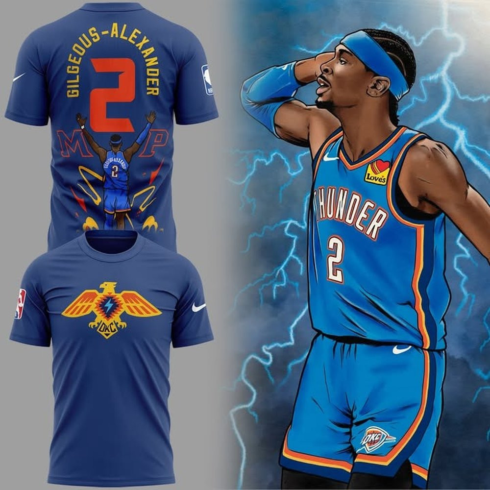 Oklahoma City Thunder Gilgeous Alexander NBA T-Shirt Good Gifts For Basketball Fans