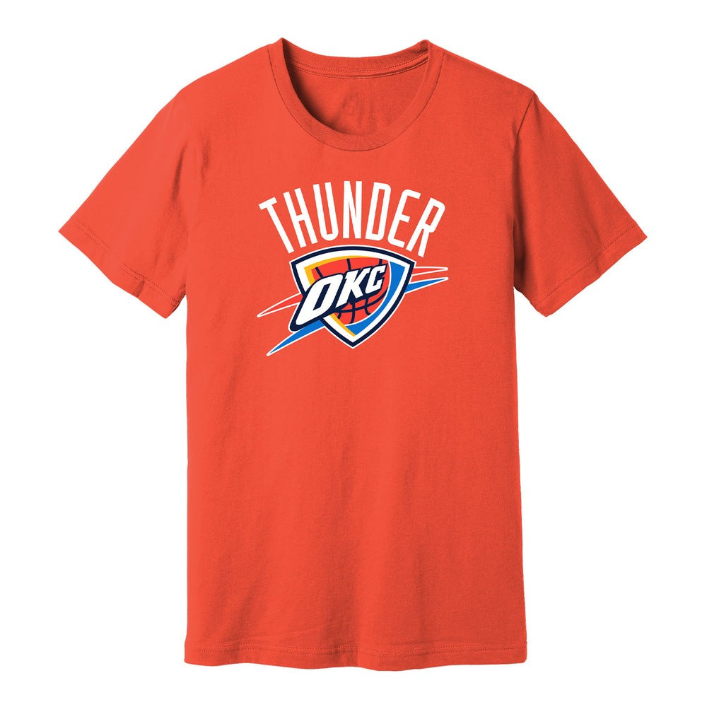 Oklahoma City Thunder Global Logo Orange T-Shirt Basketball Fan Gift Ideas