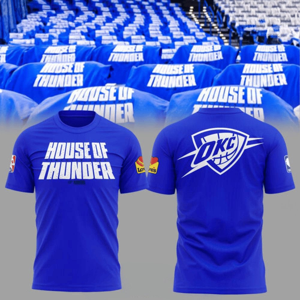 Oklahoma City Thunder House Of Thunder 2025 Shirt Best Gift For A Basketball Fan