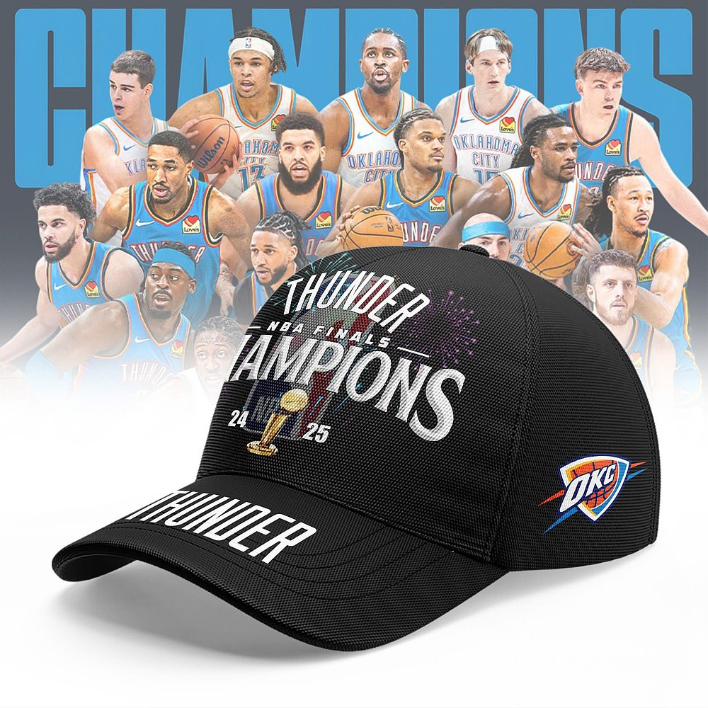 Oklahoma City Thunder NBA Finals 2025 Hat Best Gift For Basketball Lovers Fans