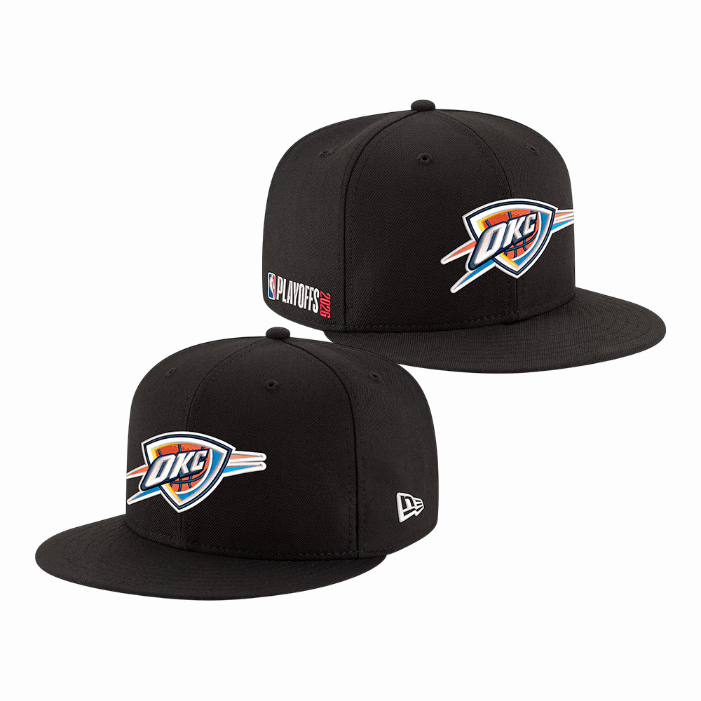 Oklahoma City Thunder New Era NBA Playoffs Snapback Hat OKC Thunder Merch Basketball Gear