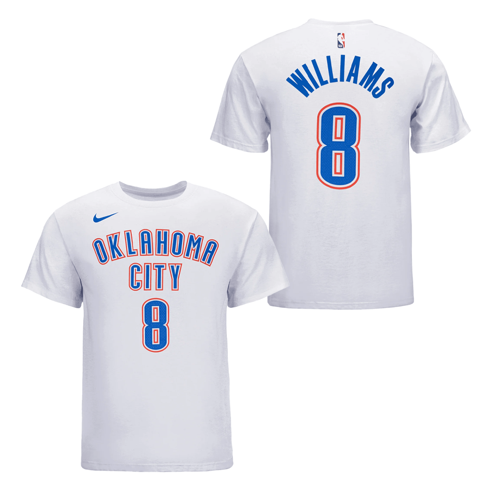 Oklahoma City Thunder Nike Association Edition Jalen Williams Name And Number T-Shirt