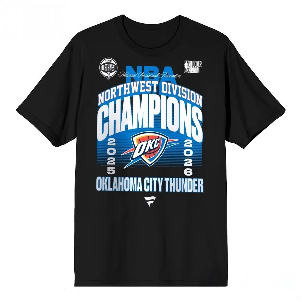 Oklahoma City Thunder Northwest Division Champions T-Shirt Retro NBA Apparel Gifts For Friend