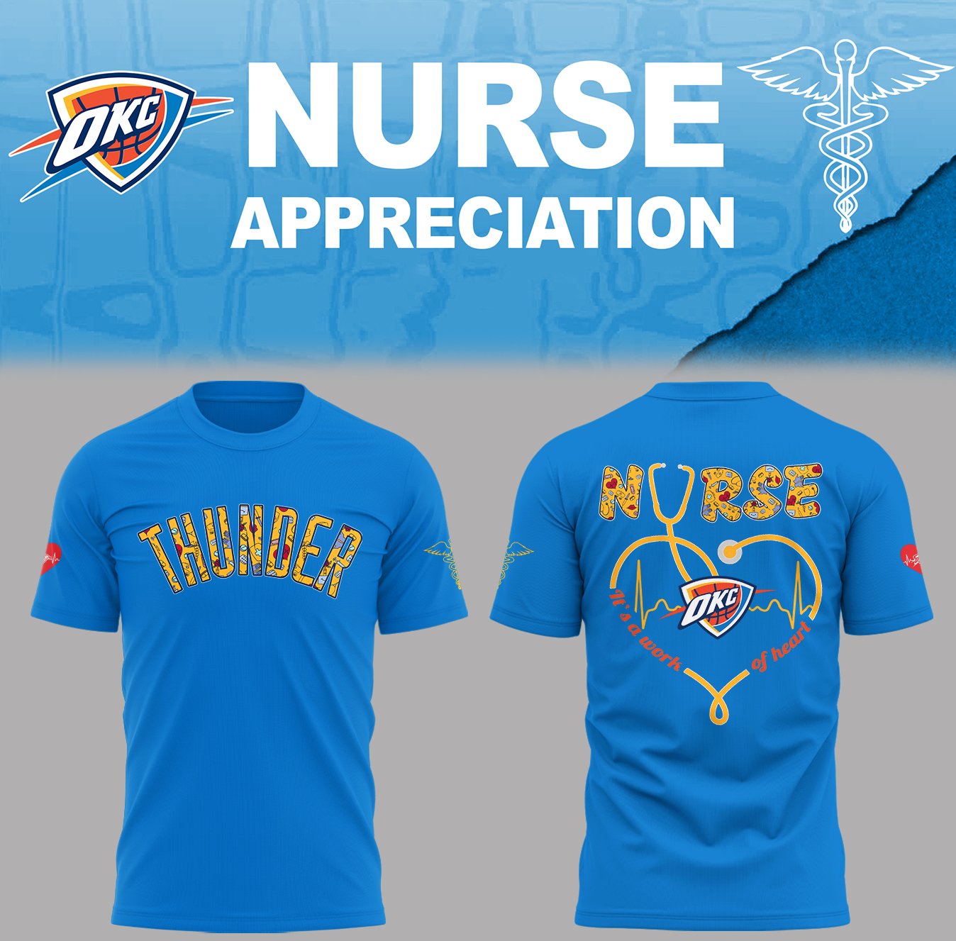 Oklahoma City Thunder Nurse Appreciation Shirt Presents For A Basketball Player