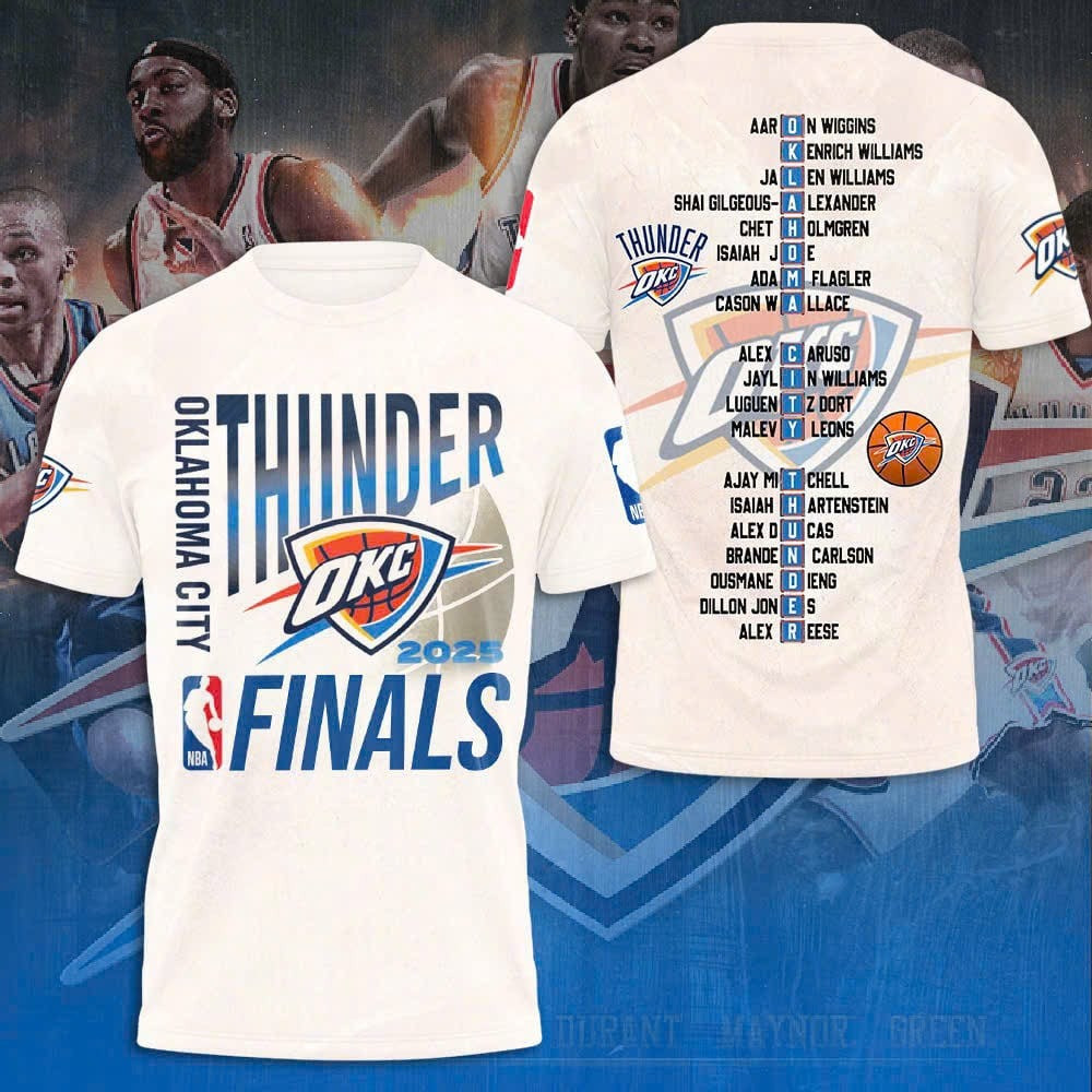 Oklahoma City Thunder OKC 2025 Finals NBA T-Shirt Presents For Basketball Fans