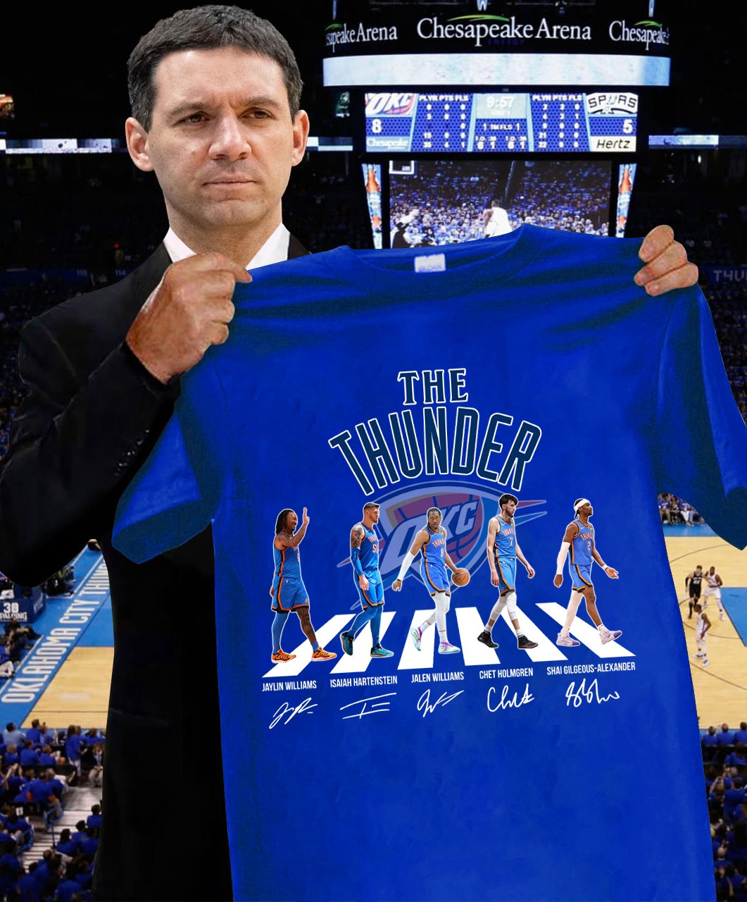 Oklahoma City Thunder Players Legends T-Shirt Signature Basketball Gifts For Fans