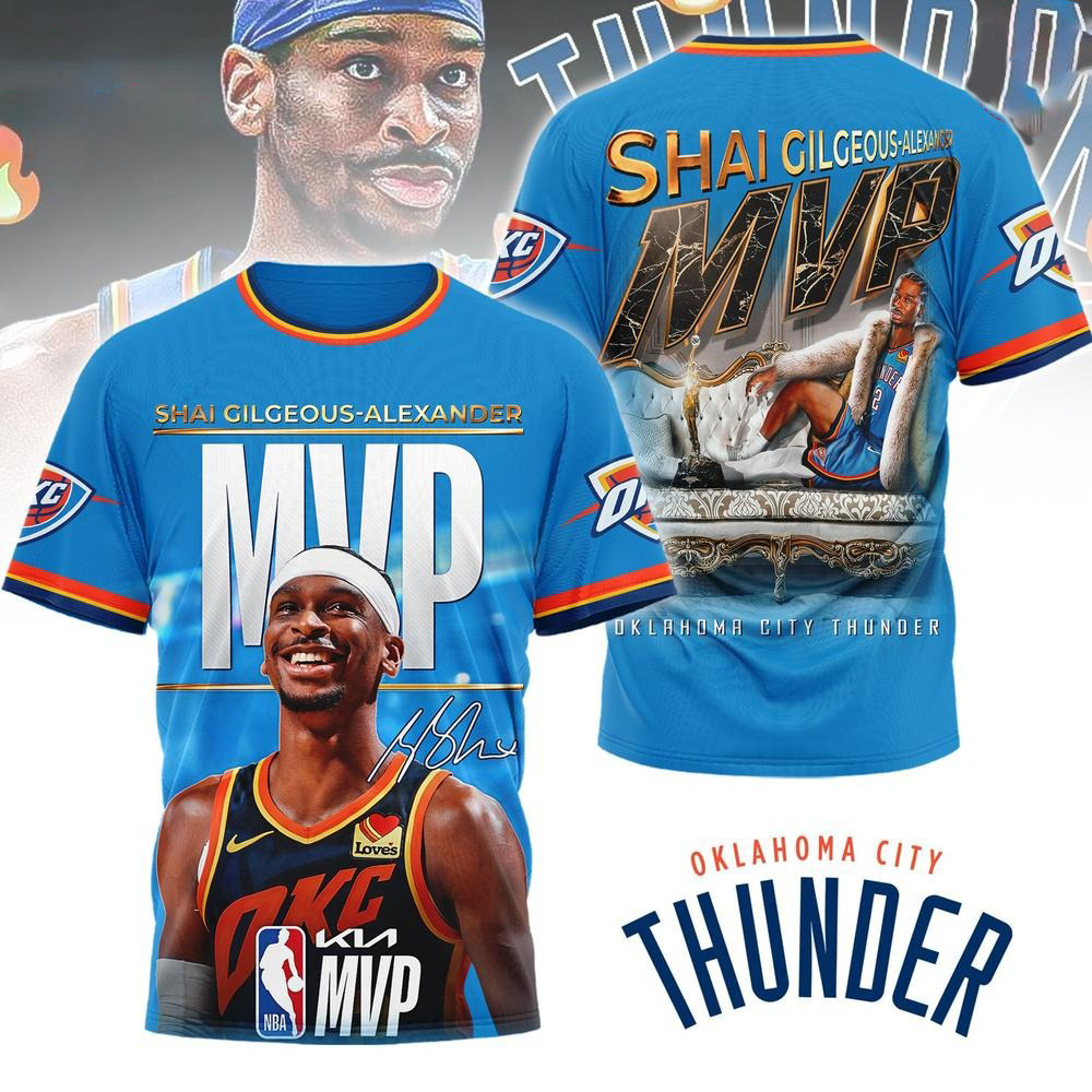 Oklahoma City Thunder SGA MVP 2024-25 T-Shirt Good Gifts For Basketball Fans