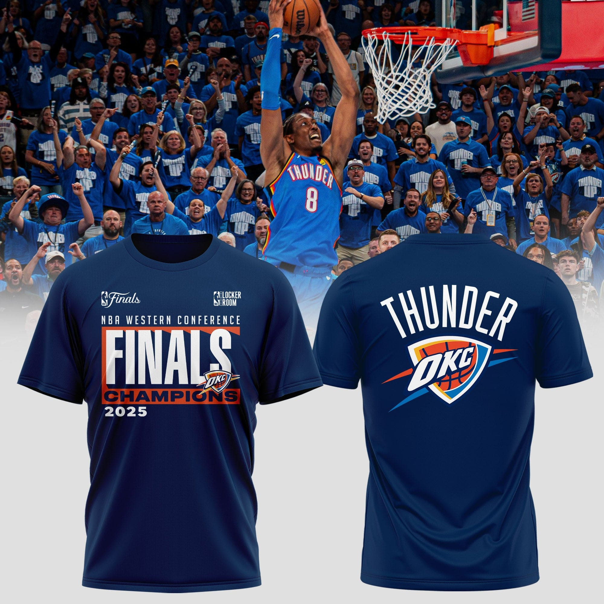 Oklahoma City Western Thunder 2025 Champions Locker Room T-Shirt Gift For A Basketball Fan