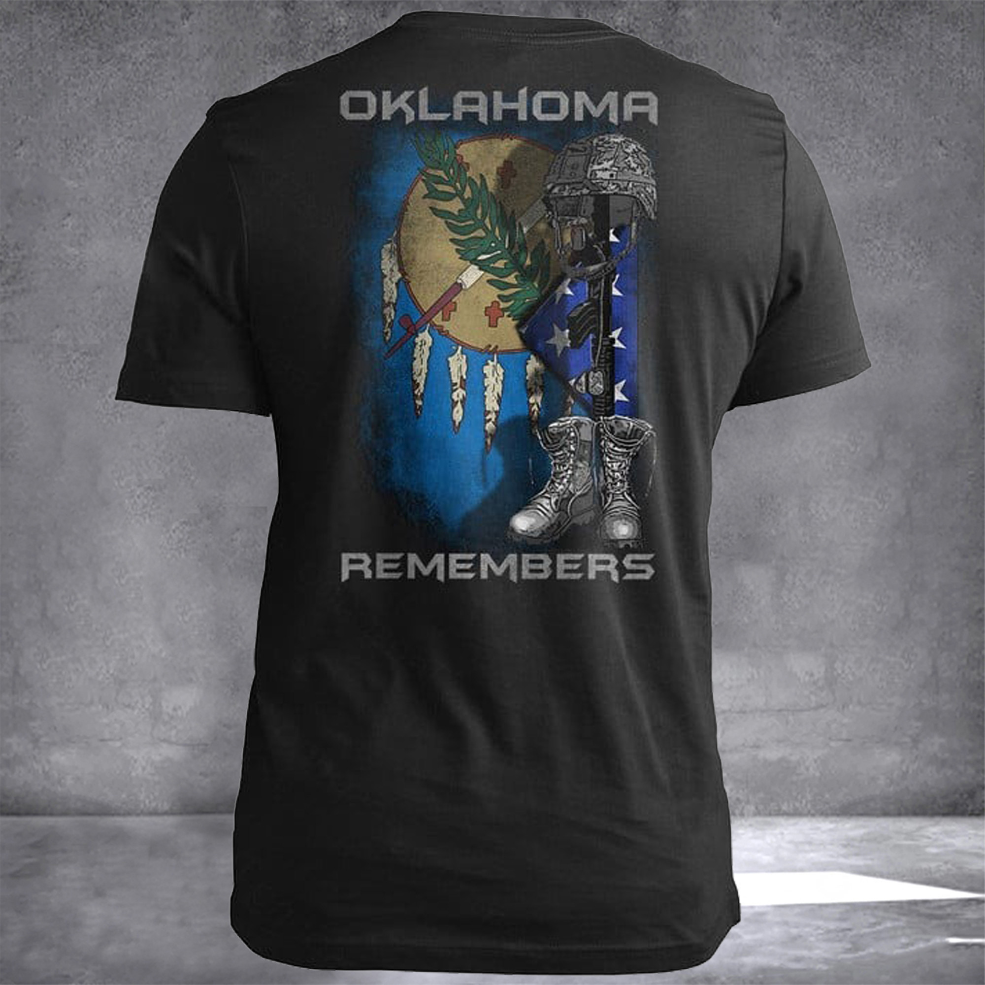Oklahoma Remembers Oklahoma T-Shirt Cool Veteran Shirts Patriotic Presents