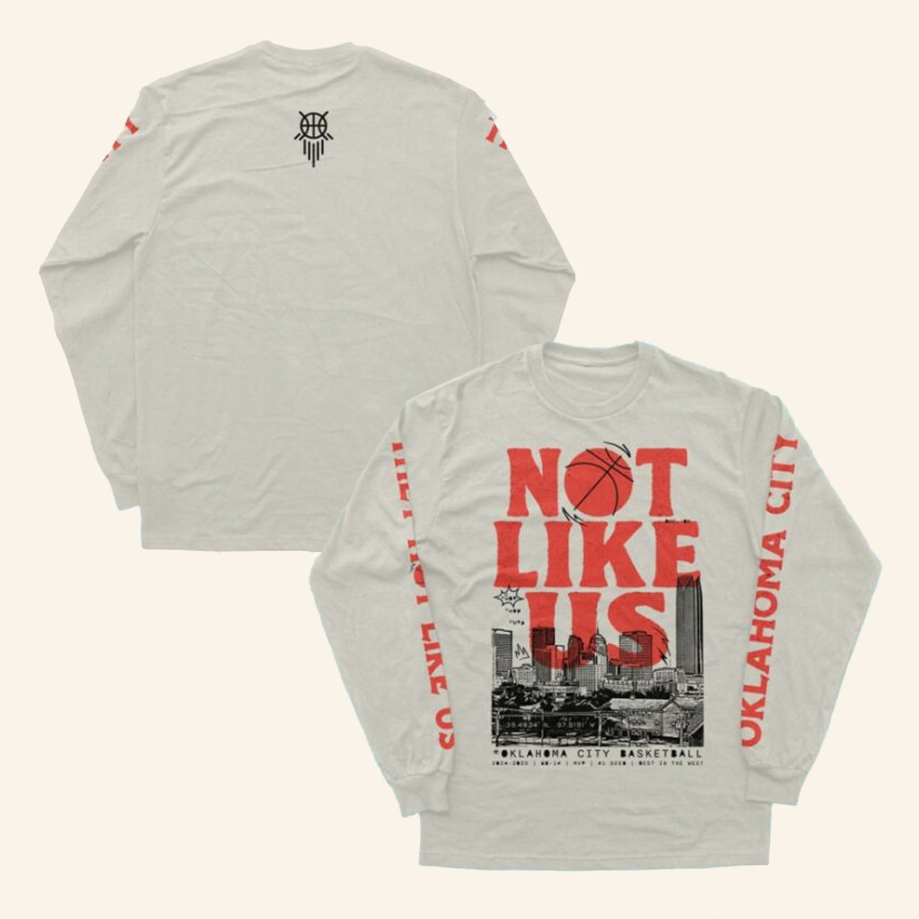 Oklahoma Shirt Company Merch Not Like Us Bone Sweatshirt Xmas Gifts For Dad