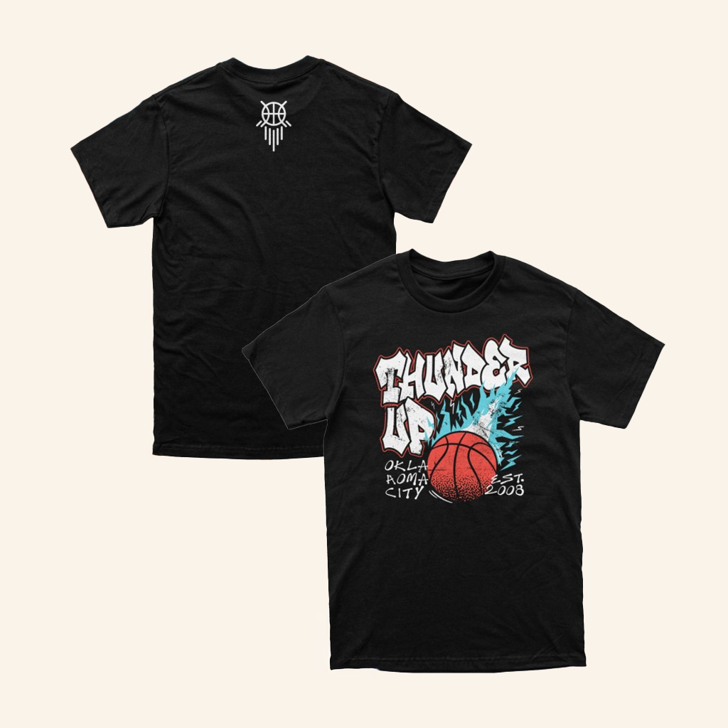 Oklahoma Shirt Company Merch Thunder Ball Z Black T-Shirt Gift For Basketball Lover