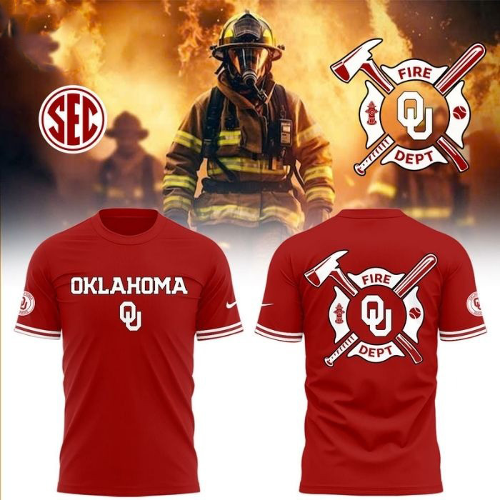 Oklahoma Sooners Firefighter Appreciation T-Shirt Presents For Football Fans