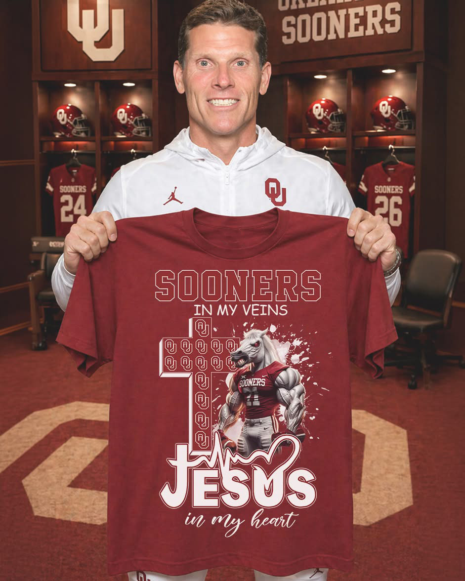 Oklahoma Sooners In My Veins T-Shirt Jesus In My Heart Clothing Gift For Sports