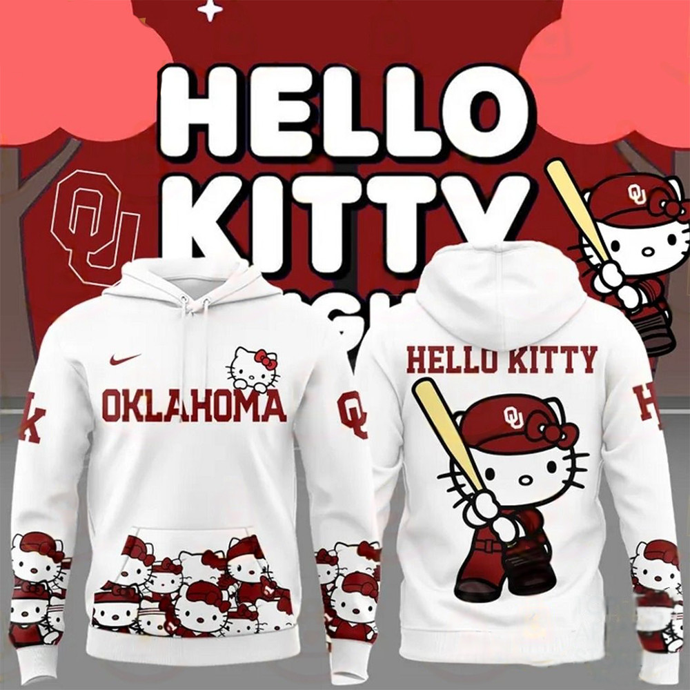 Oklahoma Sooners Softball Kitty Hoodie Softball Lovers Gifts