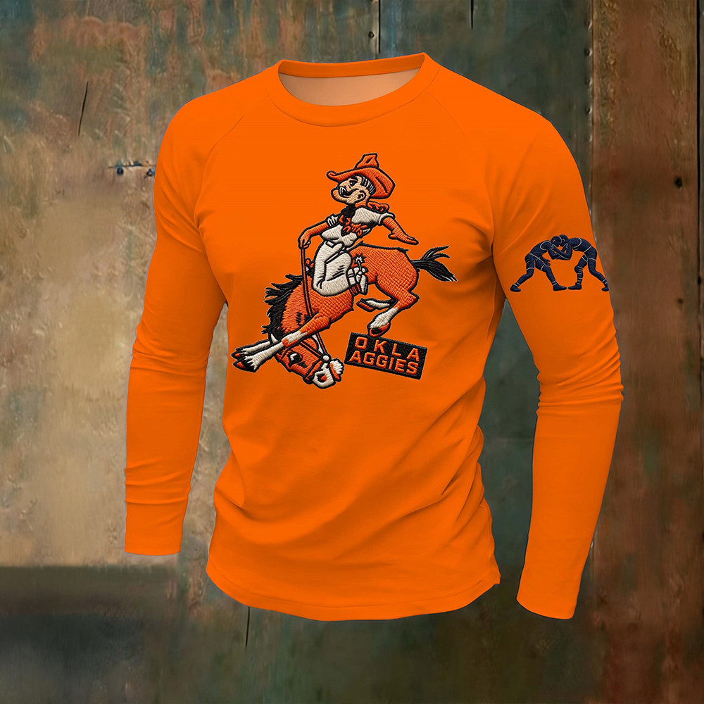 Oklahoma State Cowboys Merch Okla Aggies Long Sleeve Shirt Unique Gifts For Cowboys Nation
