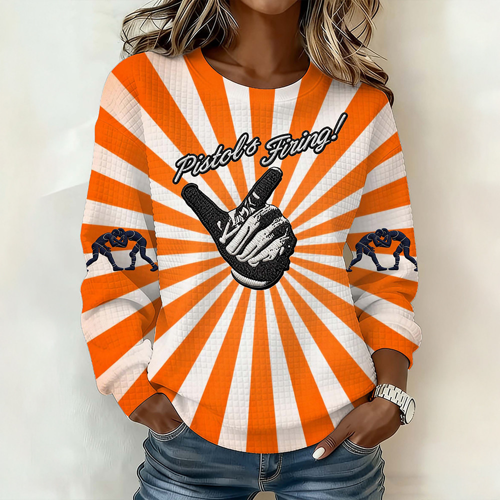 Oklahoma State Cowboys Merch Pistols Firing Sweatshirt Game Day Gifts For Her