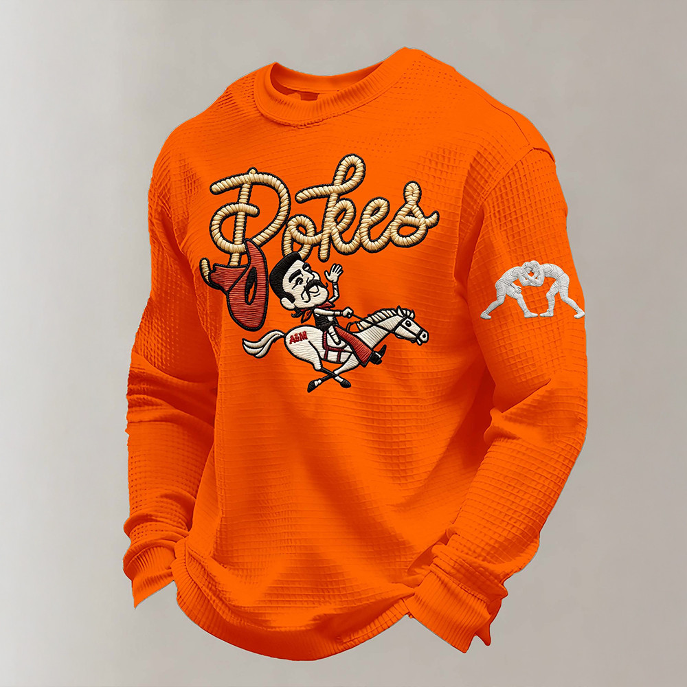 Oklahoma State Cowboys Merch Pokes Long Sleeve Shirt Best Gifts For Cowboys Fans