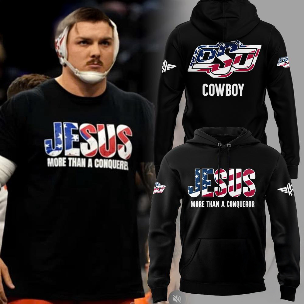 Oklahoma State Cowboys Wyatt Hendrickson JESUS Hoodie Gift Ideas For Football Lovers